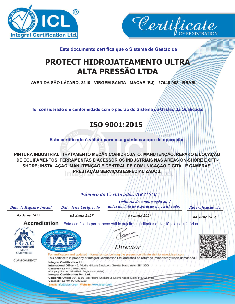 Prévia do certificado ISO 9001:2015